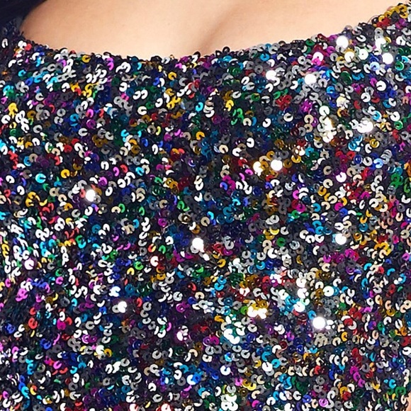 SOLD Women’s Sequin Confetti Party Dress Strapless - Picture 2 of 5